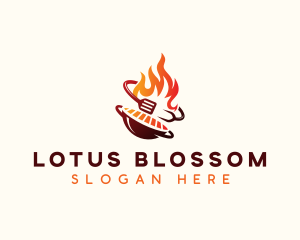 Roast Grill Flame  logo design