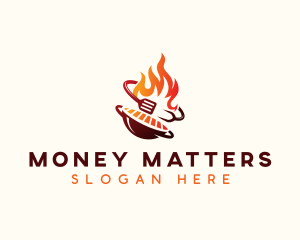 Roast Grill Flame  logo design