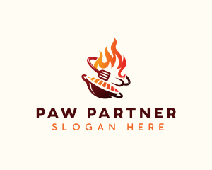 Roast Grill Flame  logo design