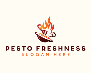 Roast Grill Flame  logo design