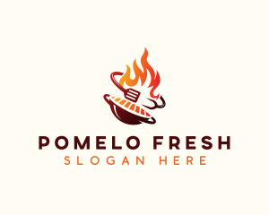 Roast Grill Flame  logo design