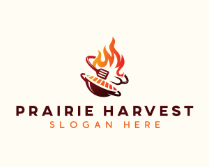 Roast Grill Flame  logo design