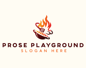 Roast Grill Flame  logo design