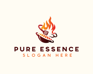 Roast Grill Flame  logo design