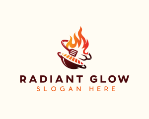 Roast Grill Flame  logo design