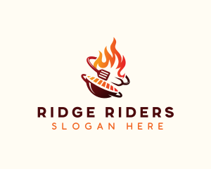 Roast Grill Flame  logo design