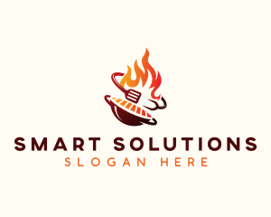 Roast Grill Flame  logo design