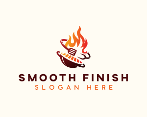 Roast Grill Flame  logo design