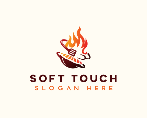 Roast Grill Flame  logo design