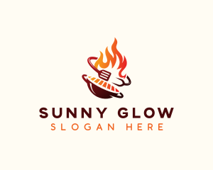 Roast Grill Flame  logo design