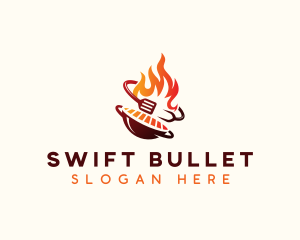 Roast Grill Flame  logo design