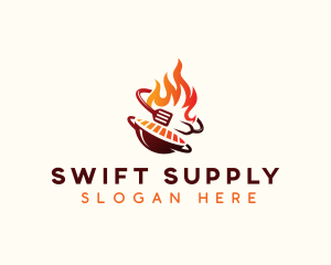 Roast Grill Flame  logo design