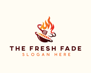 Roast Grill Flame  logo design