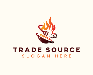 Roast Grill Flame  logo design