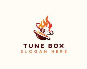 Roast Grill Flame  logo design