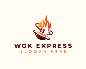 Roast Grill Flame  logo design