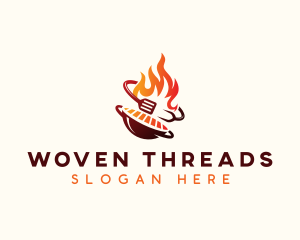 Roast Grill Flame  logo design