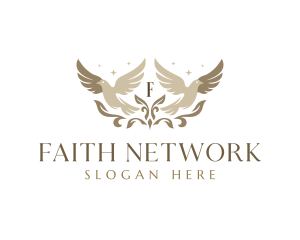 Religious Dove Faith logo