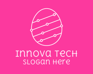 Pink Egg Tech Network logo design