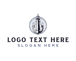 Sailor Anchor Lighthouse Logo