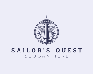 Sailor Anchor Lighthouse logo design