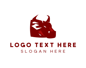 Angry Bull Head logo