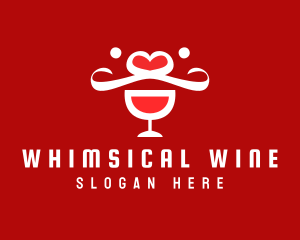 Wine Bar Mustache logo design