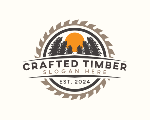 Wood Sawmill Workshop logo design