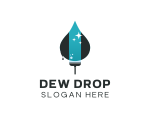 Squilgee Water Drop Cleaning logo design