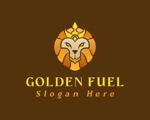 Golden Lion Crown logo design