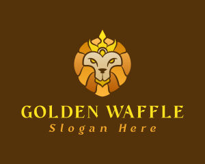 Golden Lion Crown logo design