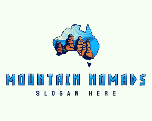 Australia Forest Mountains logo design