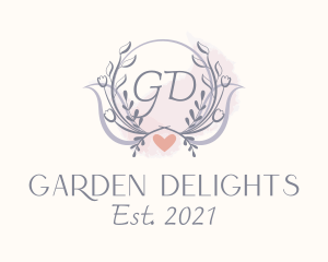 Flower Heart Decor  logo design