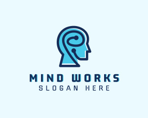 Artificial Intelligence Brain logo design