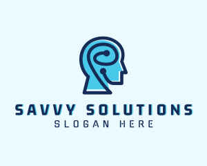 Artificial Intelligence Brain logo