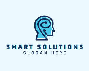 Artificial Intelligence Brain logo design