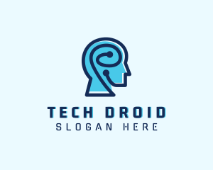 Artificial Intelligence Brain logo design