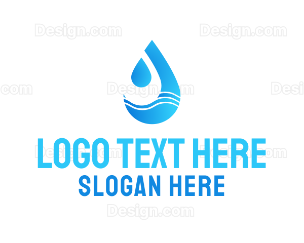 Water Wave Droplet Logo