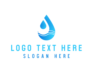 Water Wave Droplet logo