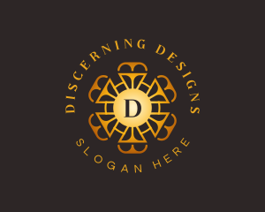 Elegant Geometric Flower logo