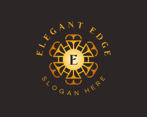 Elegant Geometric Flower logo design