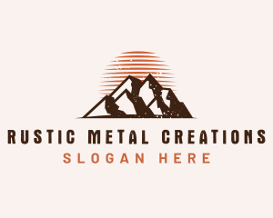 Rustic Mountain Nature logo design