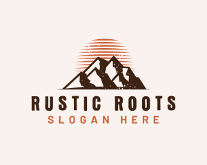 Rustic Mountain Nature logo design