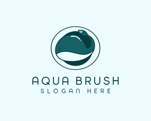 Baby Whale Brush logo design