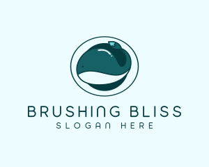 Baby Whale Brush logo design