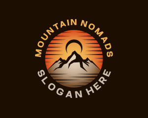 Alpine Mountain Sun logo design