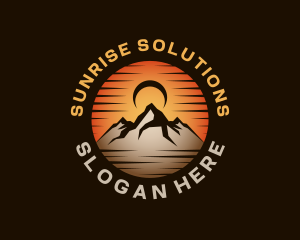 Alpine Mountain Sun logo design