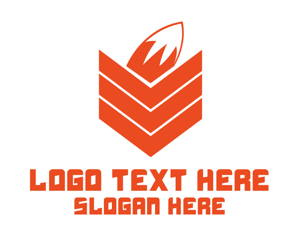 Orange Fox logo example 3