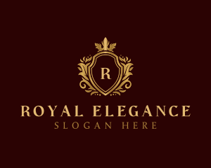 Royal Shield Crown Crest logo design