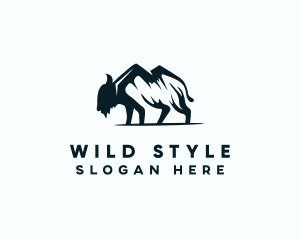 Wild Mountain Buffalo logo design